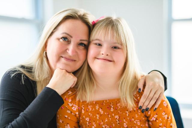 Mum with daughter with Downs syndrome